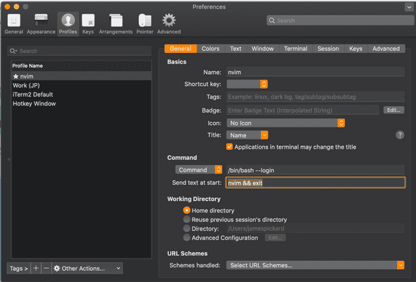 iTerm2 config